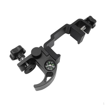 Pole Clamp with Compass Sturdy Land Survey At Field for Equipment Quick Release Easy To