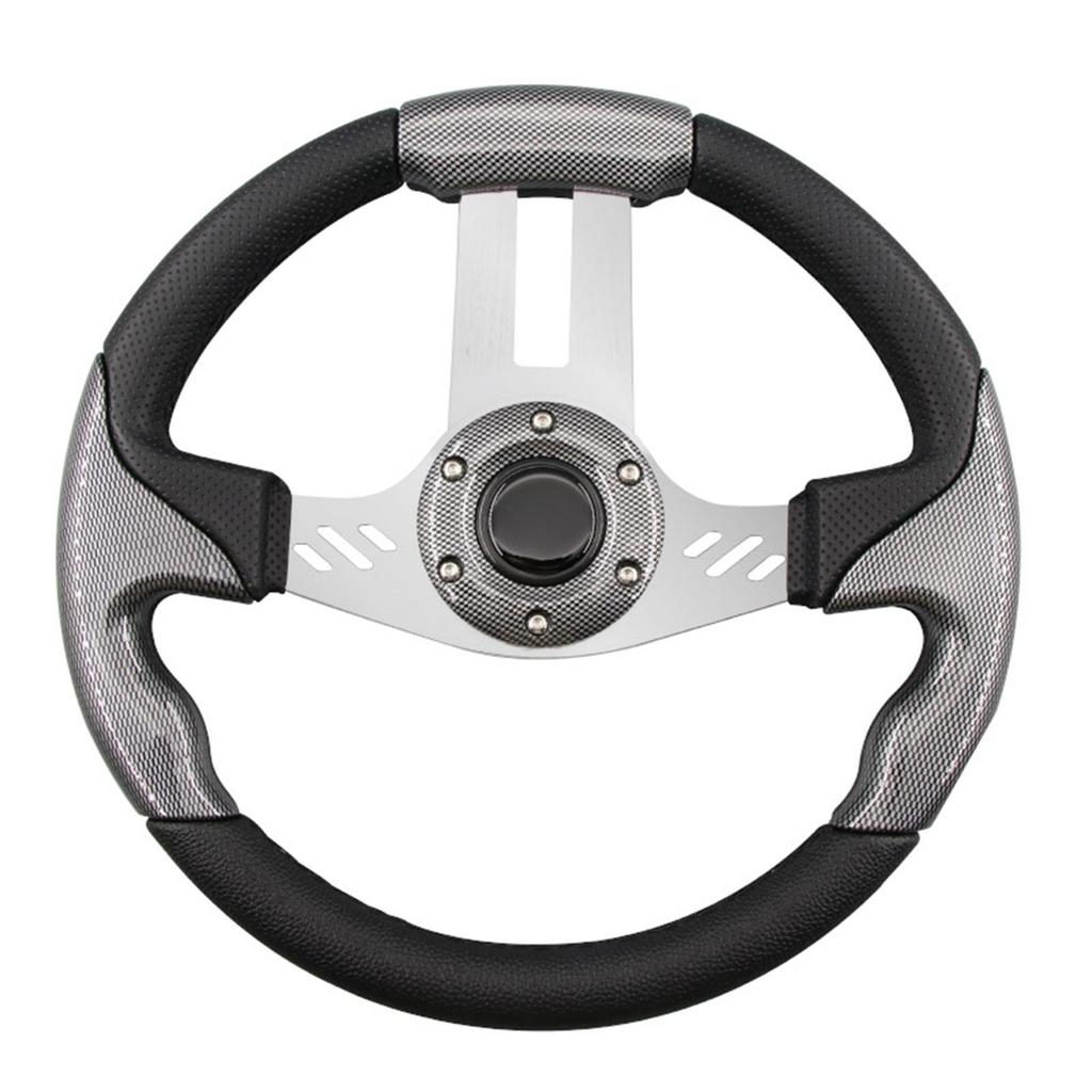Golf Cart Sports Style Steering Wheel with PU Cortex Material and Precise Fit for Club Car Golf Cart Parts