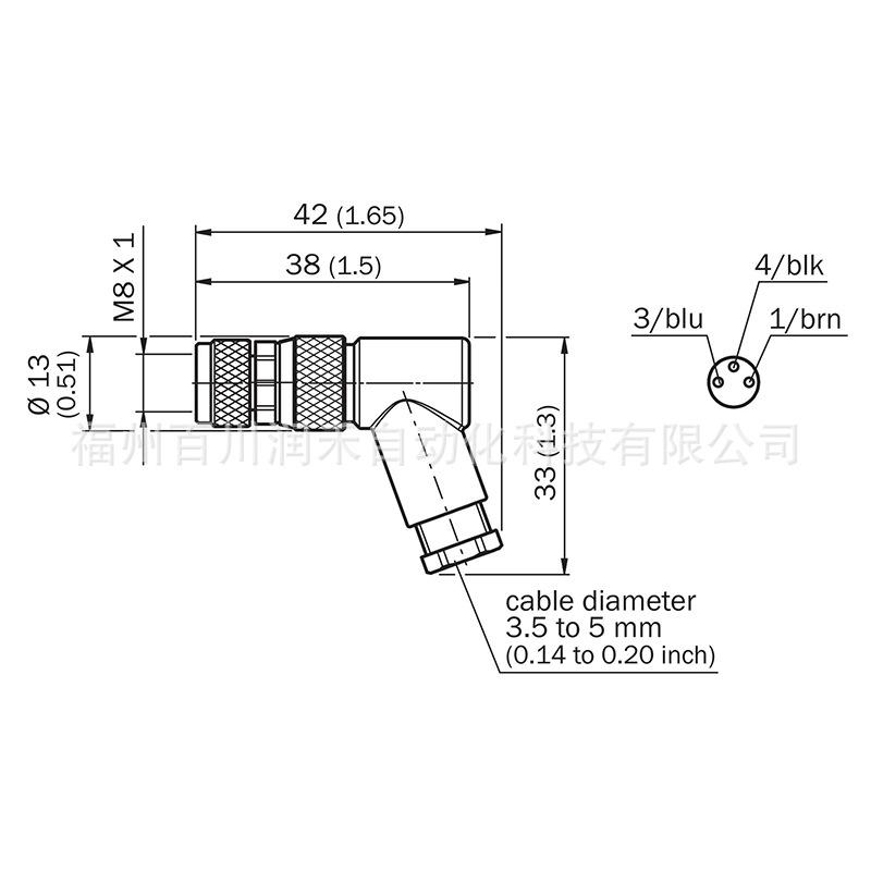 Brand New DOS-0803-WSK Sensor Accessories Plug Connector 6053168 by Sick