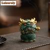 Colour Gold Bluestone Fire Kylin Incense Holder Incense Smoke Waterfall Incense Burners Consecrate Censer Tea Items Ornaments