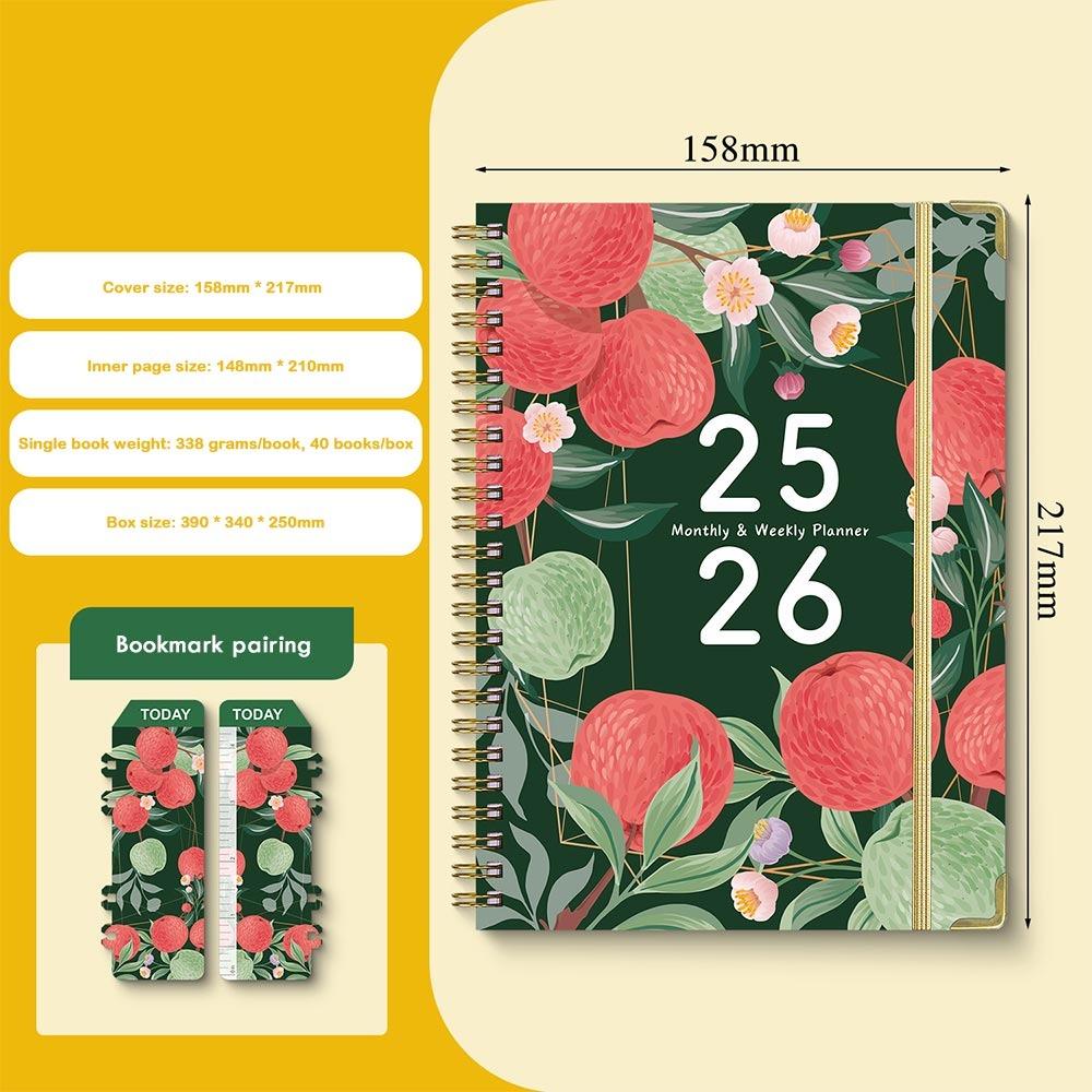 

A5 Академічний планувальник. Щотижневий і місячний блокнот. Високоякісний планувальник на 2025-2026 рр. 03