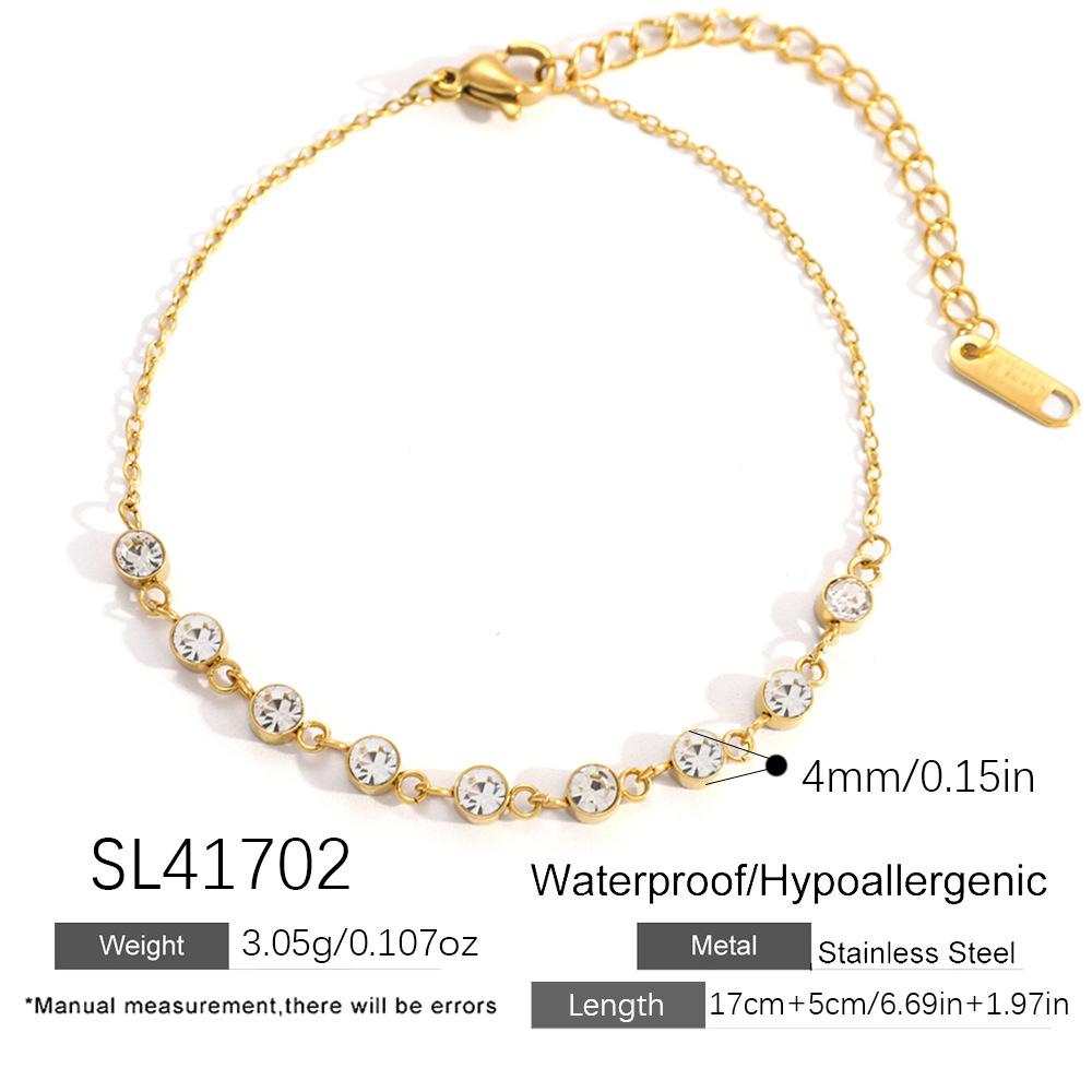 Yuhui Cross-Border Stainless Steel Women's Diamond-Inlaid Spiral Pattern SL41812G Pav-Set Diamonds Light-Luxury Real Bracelet