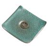 Peacock Green Glazed Ceramic Gongfu Teacup Saucer Coaster - Creative Heat-Insulating Pottery Mat for Tea Ceremony Accessories