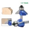 45 Degree Bevel Milling Cutter 1/4” Shank Wood Bits High Quality Chamfer Router Bit Woodworking