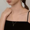 (Silver 925) Oval Stone Pendant Long Necklace NZ2504 Onyx
