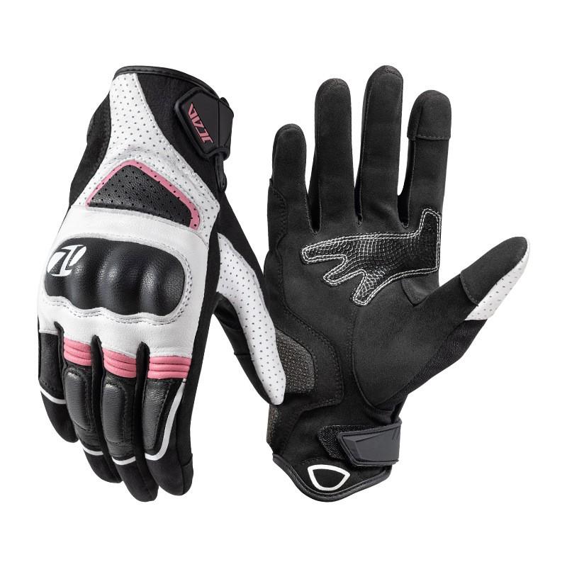 Full Finger Motorcycle Gloves Men Women Genuine Leather Anti-Slip Shock Absorption Breathable Outdoor Riding Gear
