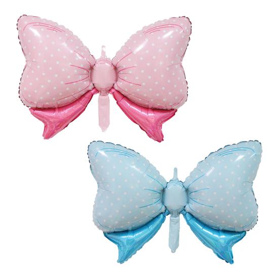 10Pcs Bow-knot Balloons Creative Shape Vibrant Color Stunning Visual Effect Anti-explosion Extra-large Shiny Bow-knot Party Balloons Decorations