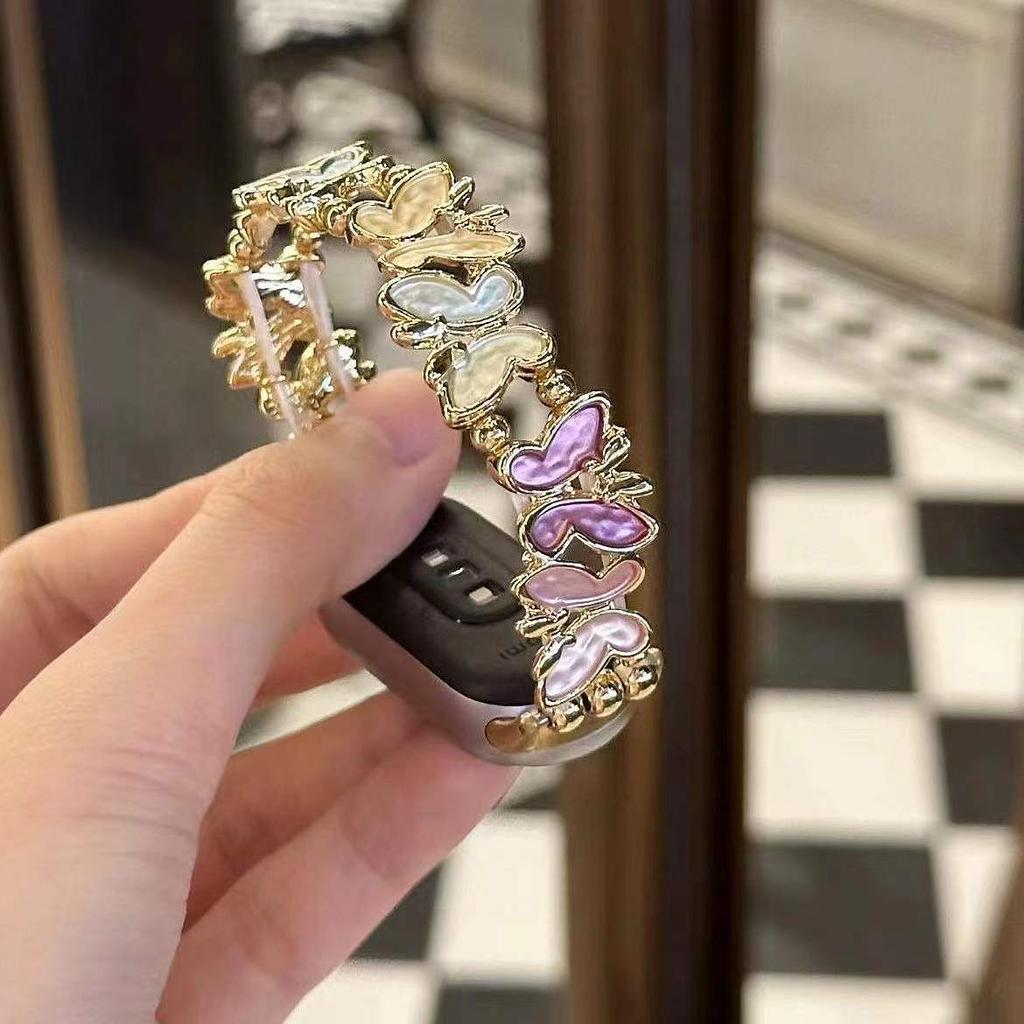Ремешок Dopamine Monet Garden Butterfly для Apple iwatch10 Часы Huawei GT5 Xiaomi 89Pro
