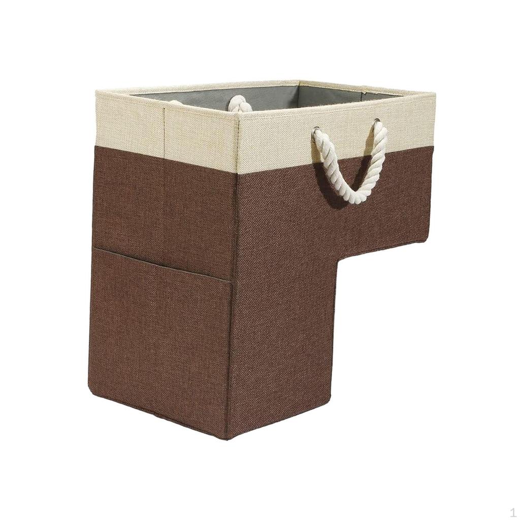 Basket for Stairs with Handles, Storage Solution Steps, Organizer Staircase