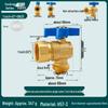 All-Copper Valve Manifold: Three-Way Union, Male/Female Thread Ball Valve for Underfloor Heating and Wall-Hung Boilers
