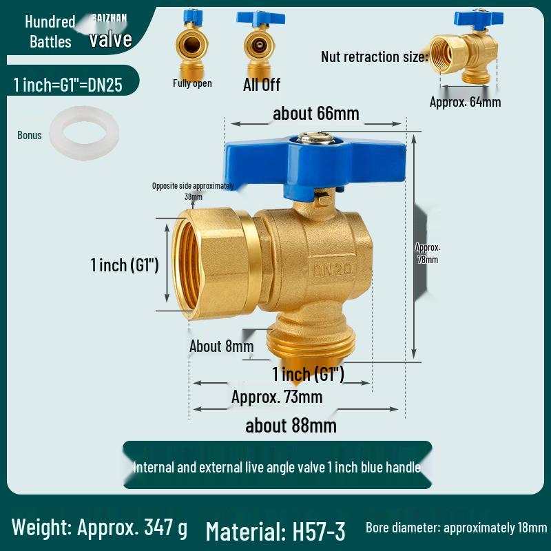 All-Copper Valve Manifold: Three-Way Union, Male/Female Thread Ball Valve for Underfloor Heating and Wall-Hung Boilers