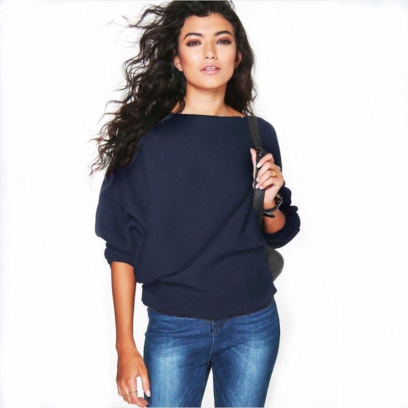 Sleeve Womens Long Baggy Ladies Pullover Top Knitted Oversized Sweater Jumper