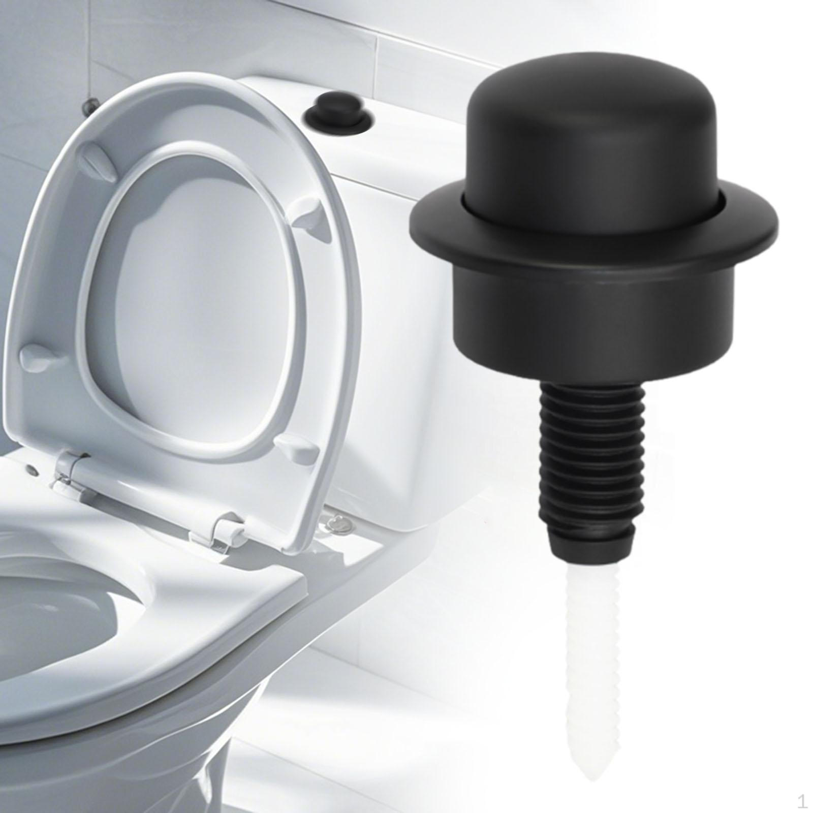 

Bathroom Repair Part Single Flush Toilet Button with Bar for 49 Valve Black