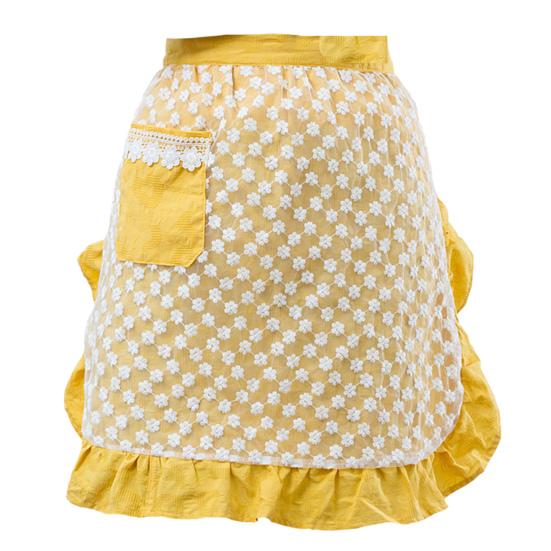 Tablier Demi-Taille Imperméable Avec Grande Poche - Pour Serveuse, Cuisine, Café - 68x70cm