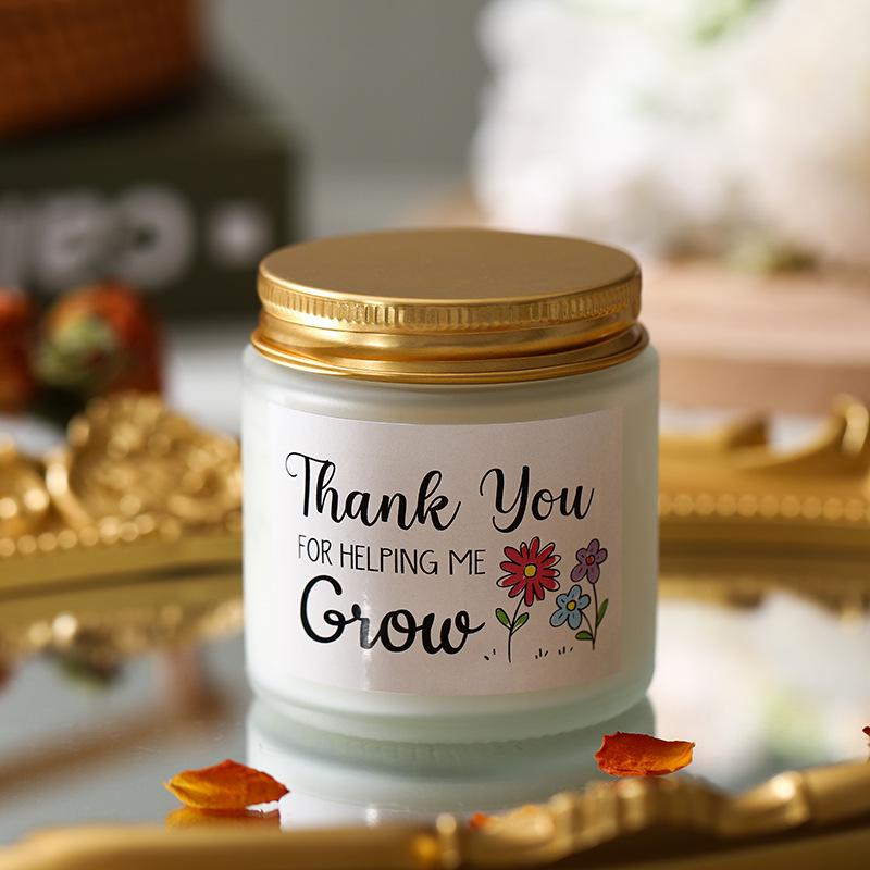 Custom Scented Frosted Cup Soy Wax Candle - Smokeless and Popular