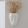 Abstract Human Face Ceramic Vase Wall-mounted Plant Pots Table Decoration Flower Arrangement Floral Vase Room Aesthetic Decor