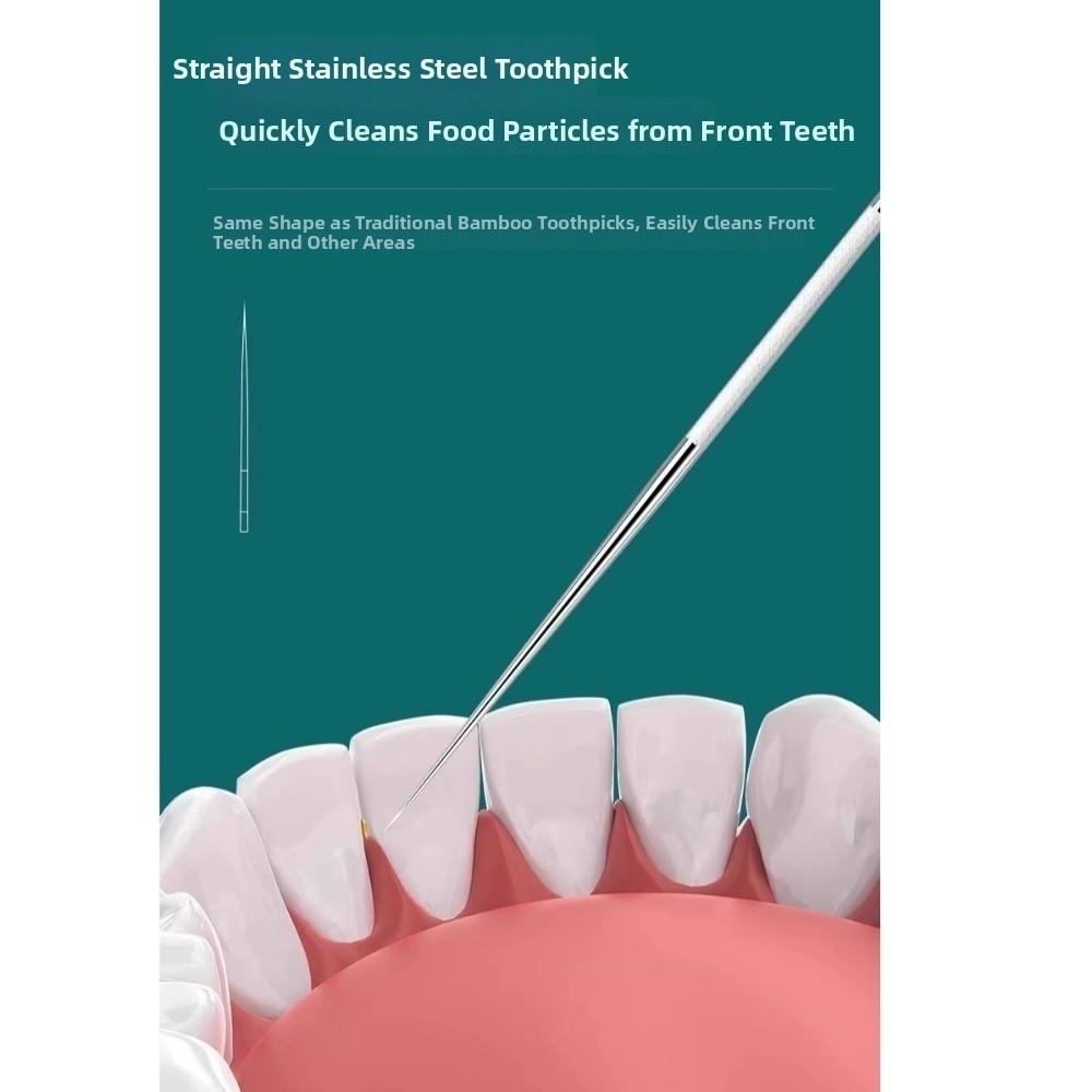 3/7pcs Reusable Toothpicks Pocket Set Stainless Steel Portable Teeth Cleaner  for Tooth Oral Clean
