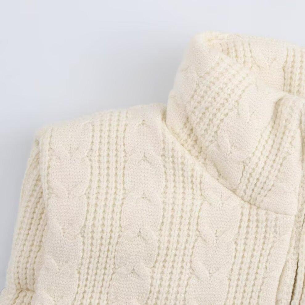 Europese en Amerikaanse stijl, nieuwe dameskleding, buitenlandse stijl, modieus, modieus en veelzijdig casual gebreid katoenen vest