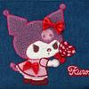 Sanrio Sagara Embroidered Denim Pouch KUROMI Japan NEW Sanrio Characters