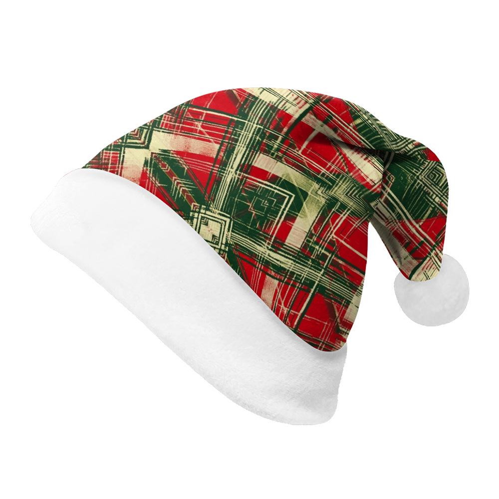 2024 Czapka Mikołaja z dwustronnego polaru z dodatkowym aksamitem dla dorosłych i dzieci z nadrukiem na zamówienie