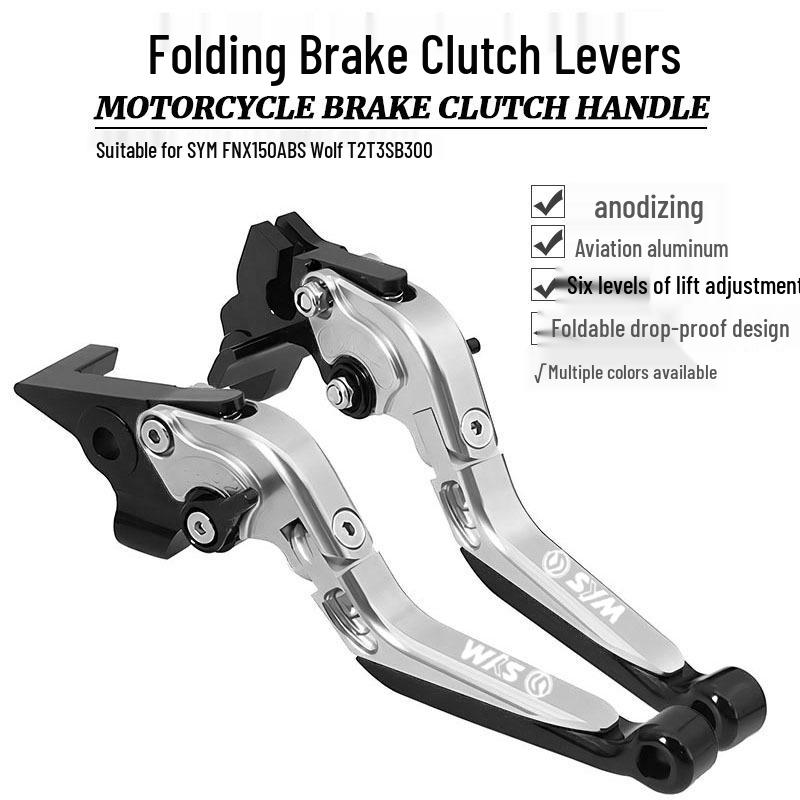 

Sym Nine Sister Joymax Z300/300 Modified Folding Brake & Clutch Lever Set Titanium Gold Titanium