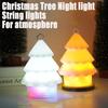 Christmas Tree Silicone Night Light With Hook 10m Storable String Light Rechargeable Atmosphere Night Lamp Cartoon Table Lamp