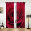 Pink Rose Flower Butterfly Curtains for Bedroom Living Room Drapes Kitchen Children's Room Window Curtain Modern Home Decor