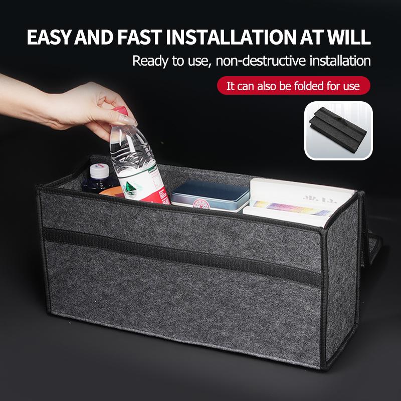 For BMW Car Large Capacity Felt Trunk Storage Box Interior Accessories X3 X5 M5 M3 E46 E90 E60 F10 E39 F30 E36 G30 E87 E70 Blcr33