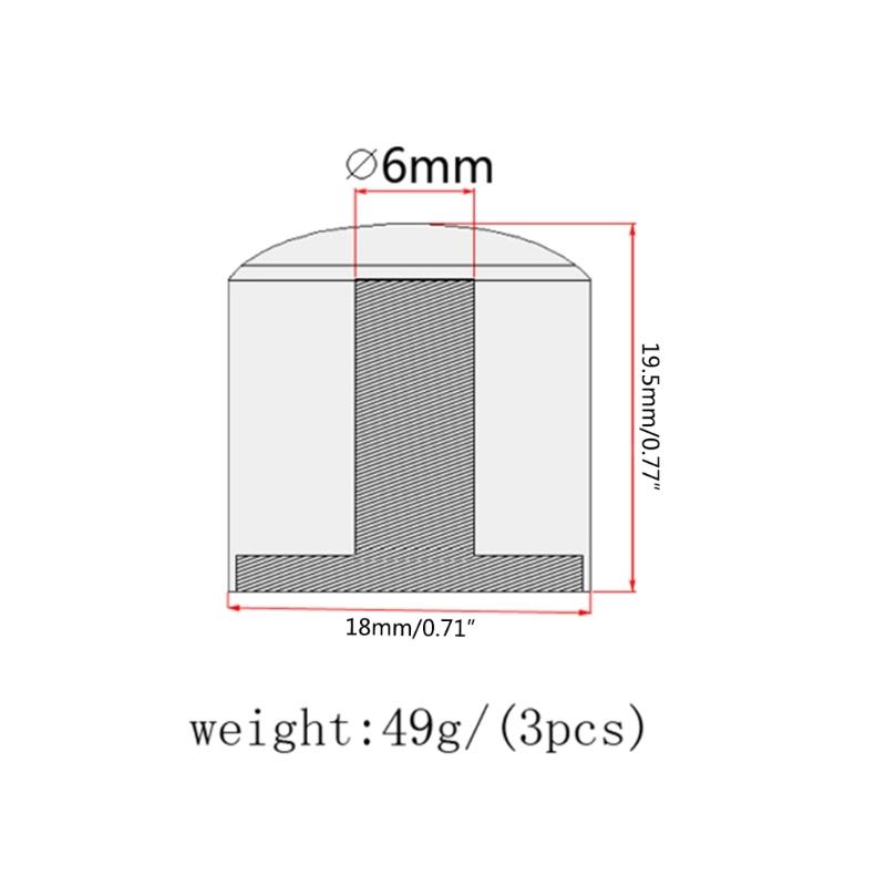 3 Pcs Metal Volume Tone Control Knobs Electric Guitar Bass Knobs Potentiometer Cap Instrument Accessories Easy to Use