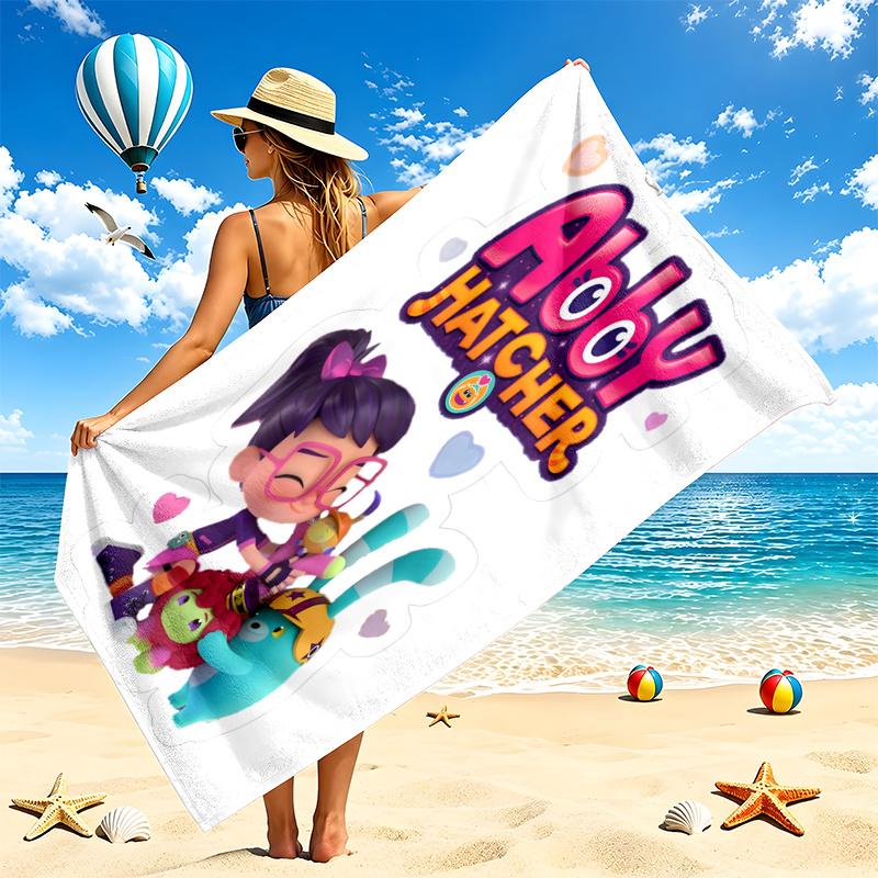 Abby Hatcher Beach Towel Quick Dry Soft MicrofiberSand Resistant Oversized Cabana Bath Sheet for Swimming Pool Travel Gift