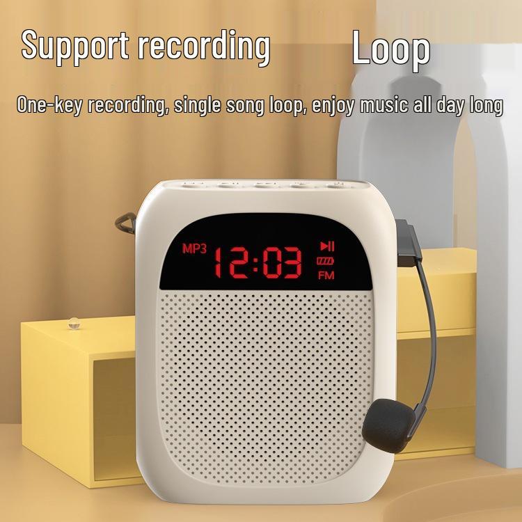 Little Bee Portable Amplifier with Built-in Recording and Anti-Howling for Teachers and Street Vendors
