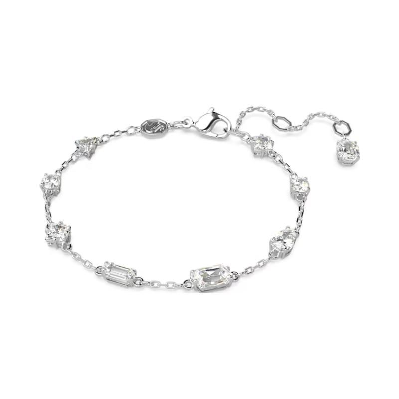 Swarovski Mesmera Mixed Cut Rhodium Plated Bracelet Women bracelet Silver 5661530 Box (Random Color)