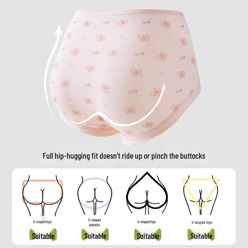 Cosmo Lady Women's Plus Size High-Waist Tummy Control Antibacterial Cotton Briefs 3-Pack