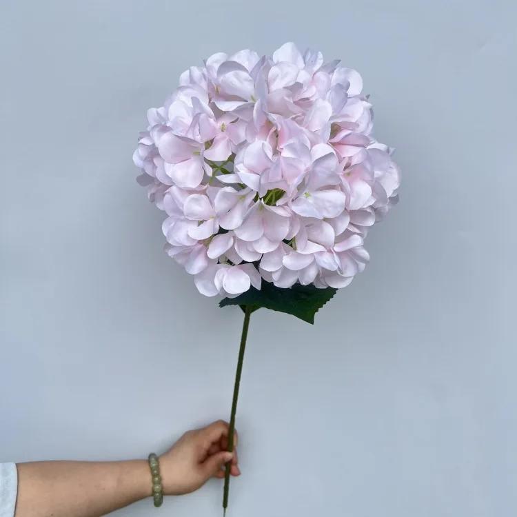 Large Hydrangea Artificial Flowers 135 Pieces Fake Flower Stems Candy Color Series for Wedding Floral Decoration