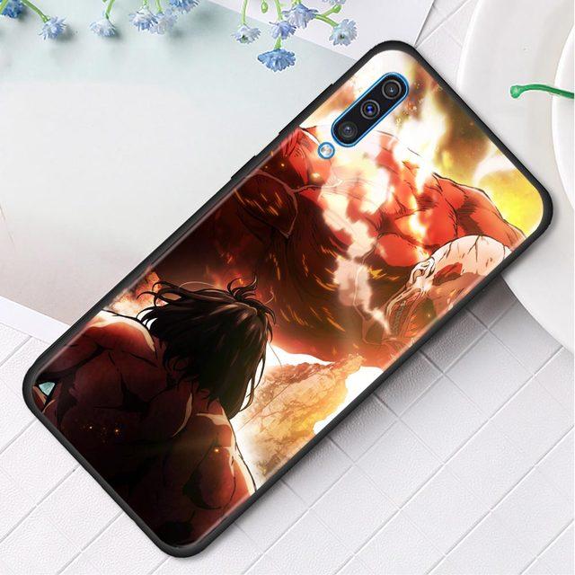 Kryt na telefon pro Samsung Galaxy A50 A70 A10 A20e A30 A40 A20s A10s A10e A80 A90 A60 A30s Silikonový kryt pouzdro Attack On Titan Anime
