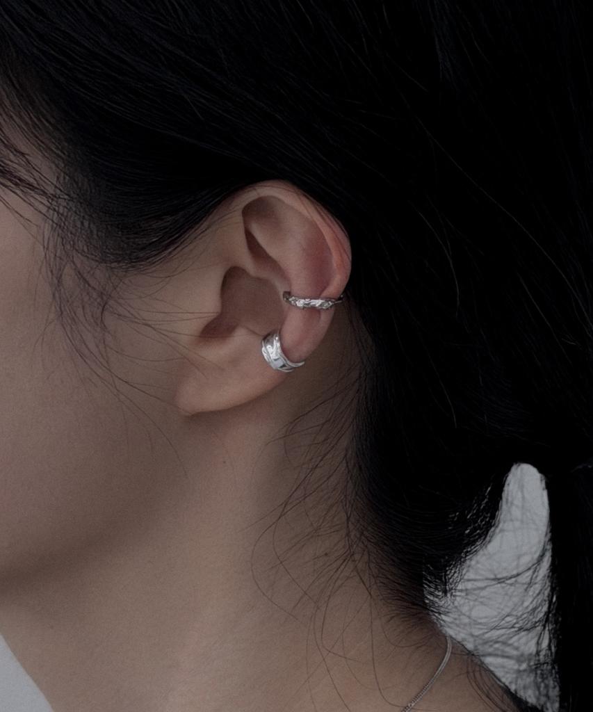 Knosis [925 Silver] Molten Ear Cuff