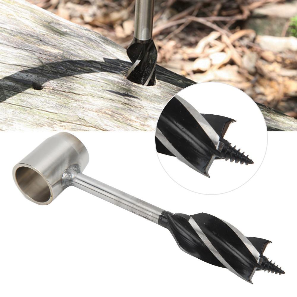 Stainless Steel Hand Auger Wrench Portable Design Bushcraft Hand Auger For Bushcrafting