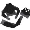 Women's Seamless High Waist 3-Piece Fitness Set – Breathable Yoga & Running Sportswear