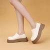 Fashion Loafers Women's Platform Small Men 2025 Spring New Retro Muffin Commuting One Foot Small Leather Shoes