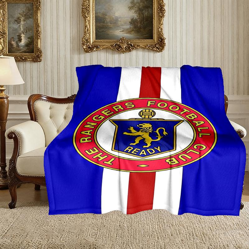 1pc Cozy Print Blanket, Rangers FC Blanket Appropriate for Home Picnic and Travel Adventures