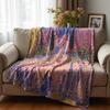 Flat Simple Black Cow Anime Cartoon Flannel Blanket Soft Warm Throw for Bedroom Sofa Car Kids Holiday Gift
