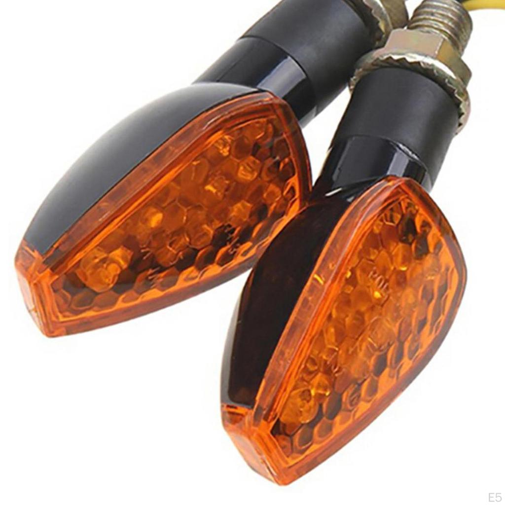 4 Pieces Motorcycle Turn Front & Rear Blinkers Easy Installation 14LED 12V for Motorbike