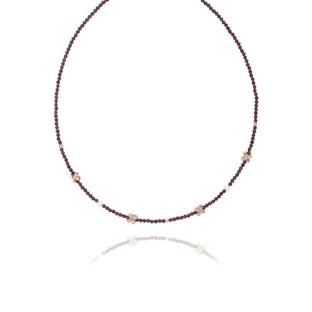 Frequently Spinel Cut Flower Crystal Necklace