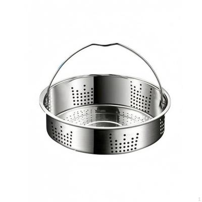 Rice Cooker Steaming Insert Smooth Lustrous Finish Inner Steamer Basket Curved Wire Handle Stainless