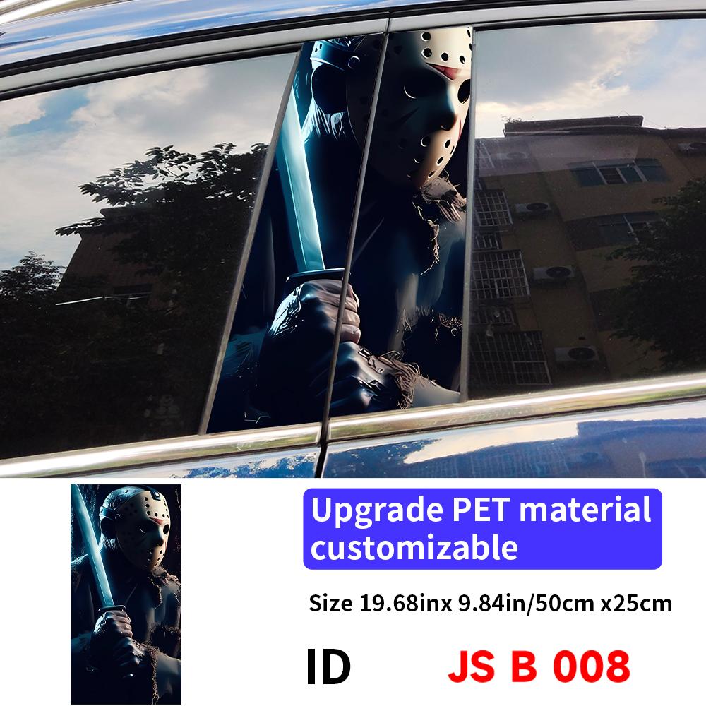 Mask Jason Car Stickers Car B-pillar Vinyl Decals Waterproof Auto Center Pillar Sticker Cover Scratches Vehicle Decor Accessorie