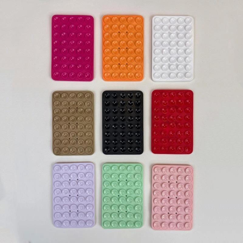 Silicone Suction Cup Phone Holder Multi-Functional Anti-Slip Mobile Fixture Pad Double Sided Detachable For Phone Tablet