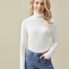 Women's Winter High Collar Elastic Turtleneck Sweater Tops Blouse Undershirts Long Sleeve T-Shirts For Women Thermals Pullovers Formal Clothes