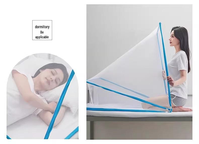 2026 No-Install Foldable Full-Cover Portable Single Bed for Home & Dorm