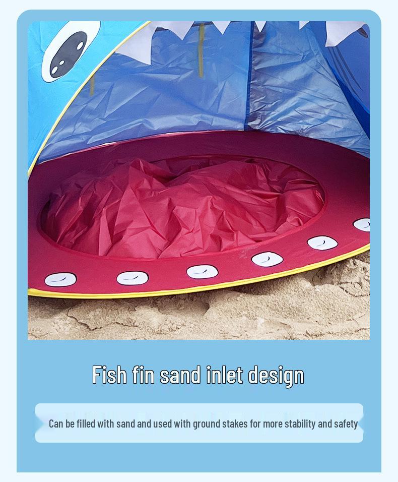 Güneşlikli Çocuk Otomatik Açılır Plaj Çadırı ve Top Havuzu - Dış Mekan Oyunları İçin