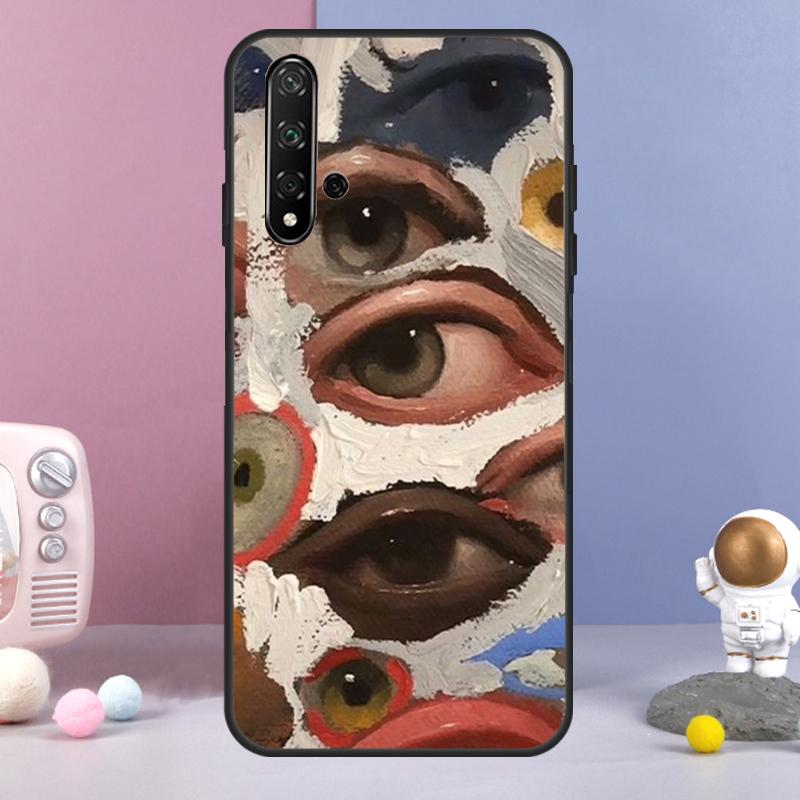 Scary Face Eyes For Huawei Nova 7i 8i 11i 12i 12s Y73 Y70 Y90 Y60 Y72 Y61 Y91 9 10 SE P30 Pro P40 Lite Case